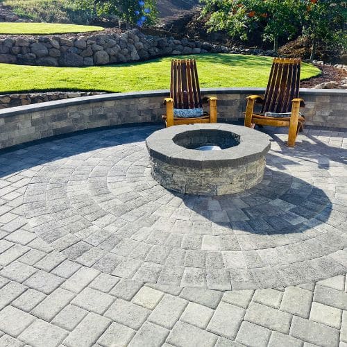 paver patio with fire pit
