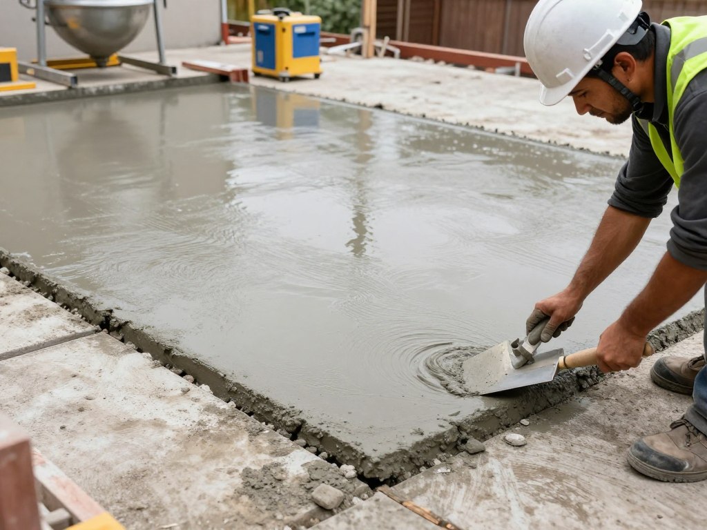 concrete patio installation