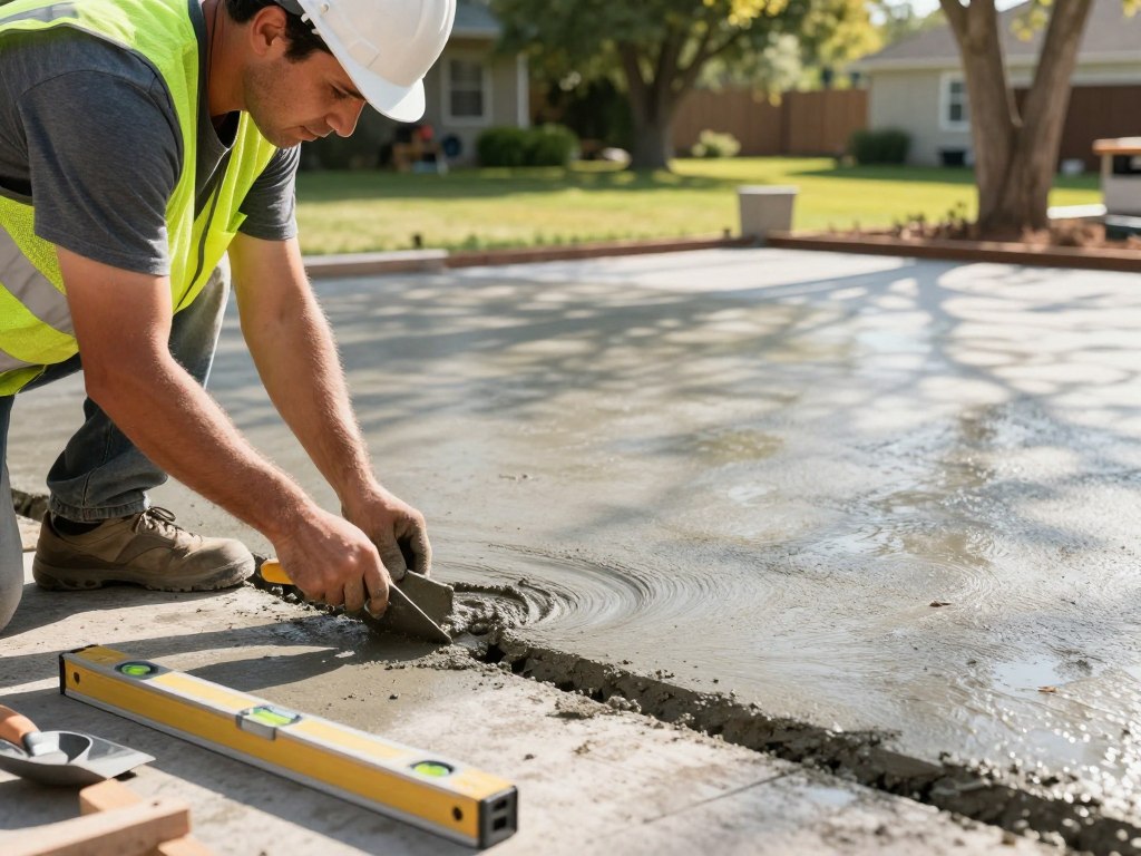 concrete patio installation