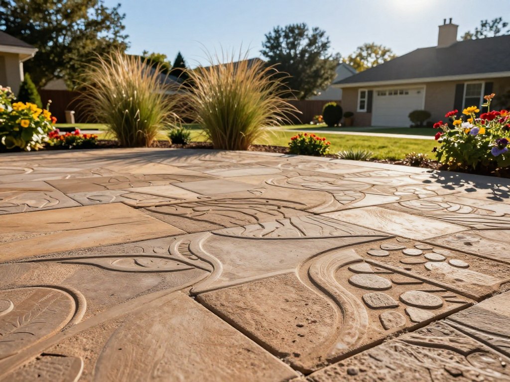 stamped concrete patio
