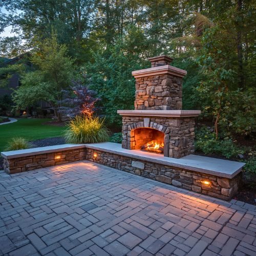 500 x 500 Spotlight Outdoor Fireplace