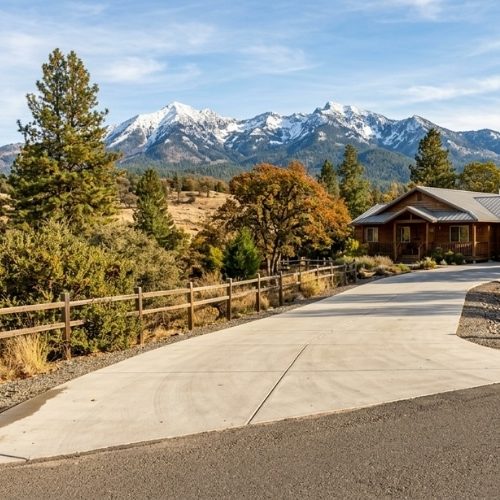 Concrete driveway